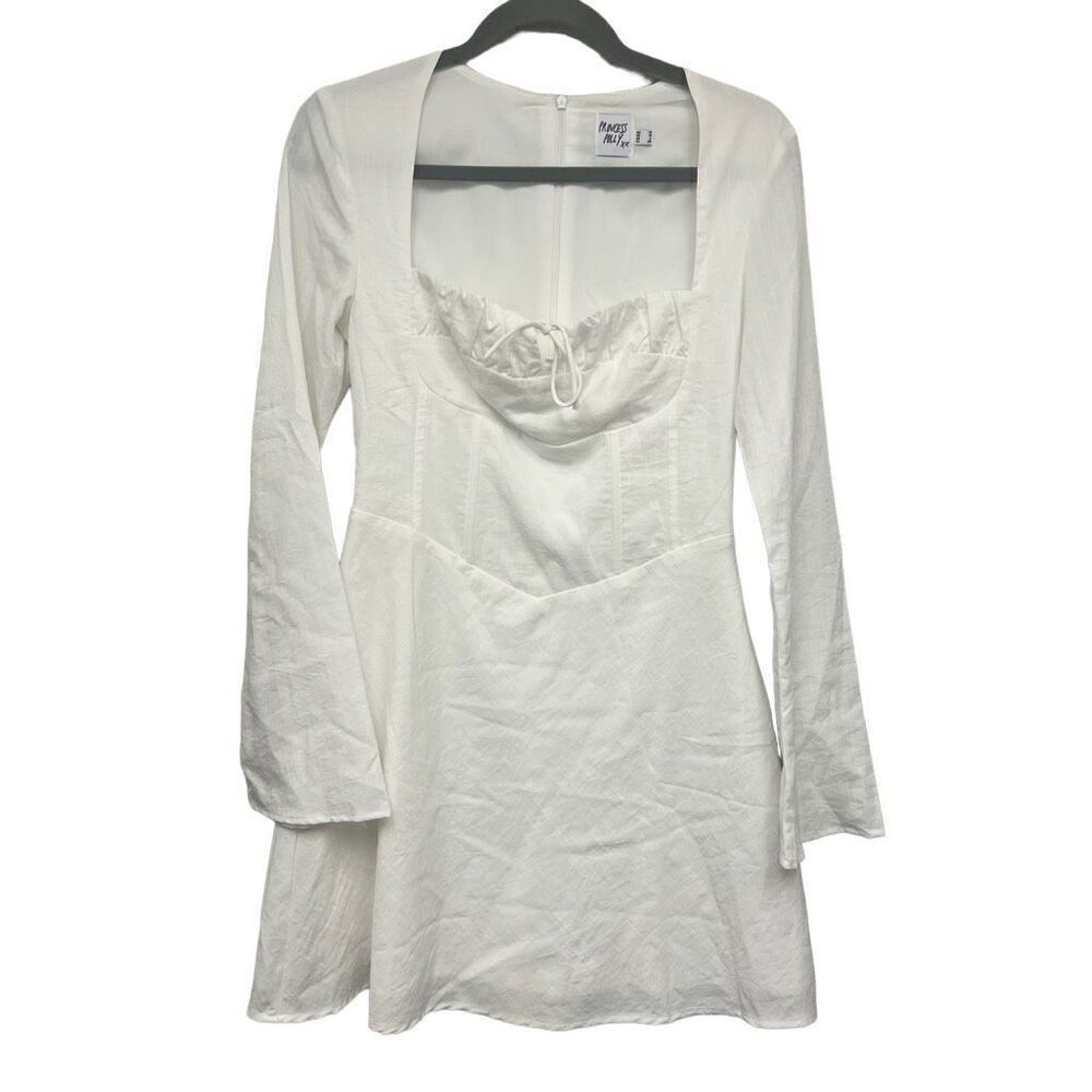 Princess Polly Aaliyah white corset style linen dress size 6